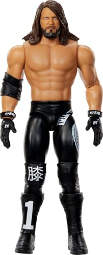 Mattel WWE AJ Styles Action Figure, Main Event Series #154 6-inch Collectible with 10 Articulation Points & Life-Like Look