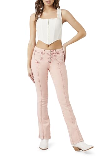 Forever 21 Women's Seamed Mid-Rise Bootcut Jeans