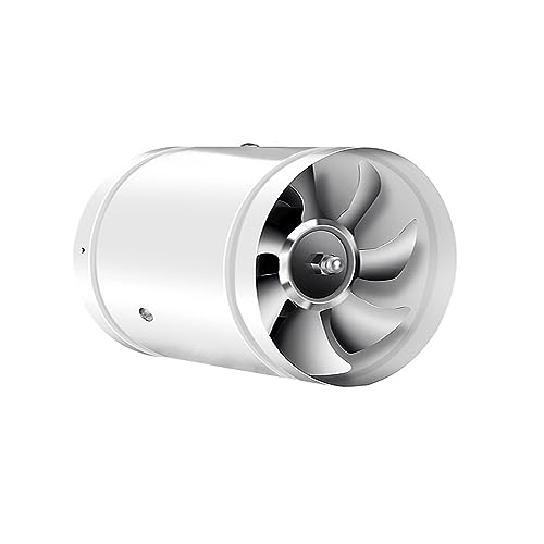 Ventilador Extractor De Aire, 100mm Ventilador De Tubo, 140 M³/h, Ventilación De Humos, Extractor Axial Para Conducto en Línea Para Cuarto De Baño, Ventilador De Escape Para Casa (Blanco)