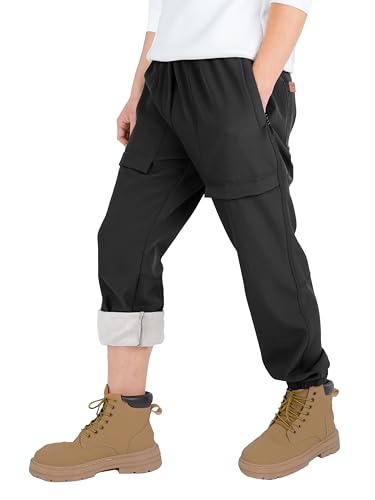 CAMLAKEE Jungen Wanderhose Kinder Wasserdicht Hose Gefüttert Trekkinghose...