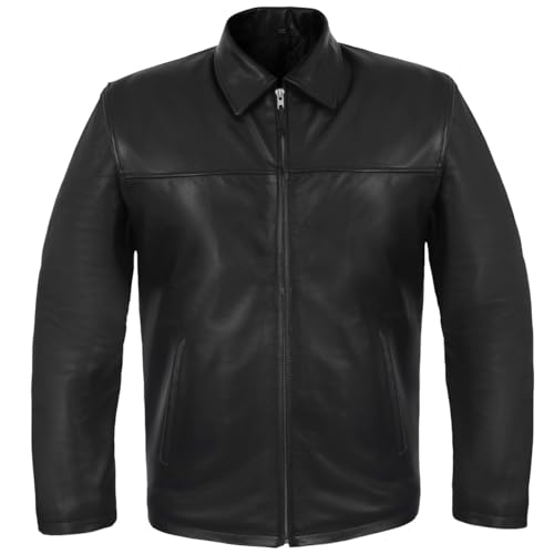 Mens Leather Jacket Genuine Cowhide Premium Quality Motorcycle Coat Fashion Motorbike Jacket2