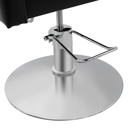 Image of Salon Chair,Salon Chair for Hair Stylist with Height Adjustment,360 Rotatable Barber Chair for Barber Store,Beauty Salons,Spas (Black+Silver)