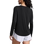 CRZ YOGA Lightweight Workout Long Sleeve Shirts for Women - Gym Running Fall Athletic Training T-Shirts High Neck Tops
