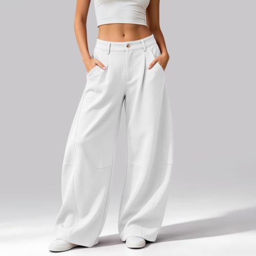 Black Barrel Pants Women High Waisted Business Casual Dress Work Pants - image 2