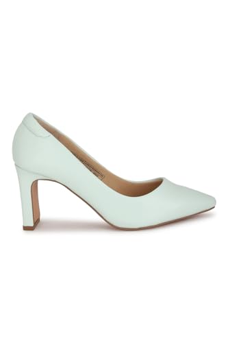 Image of Allen Solly Woman Pointed Toe Block Pumps Green