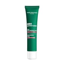 Yves Rocher Sebo Active Clear Anti-Blemish Moisturizing Cream Reduces Blackheads Imperfections Lightweight Hydration All Skin Types - 40ml / 1.35 flOz