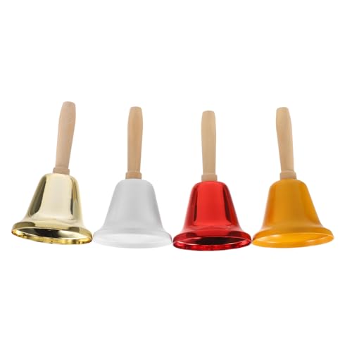 Angoily 4 Pièces Sonnette De Service Appeler La Cloche Solution De Main En Métal Cloche En Métal Forte
