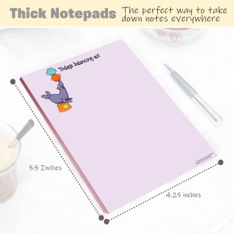 Miniatura 3 de Stonehouse Collection Paquete de 4 divertidos blocs de notas surtidos, bloc de notas de lista de tareas diarias, bloc de notas, suministros de