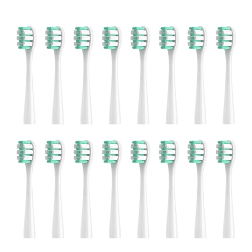 Cabezal de repuesto for cepillo de dientes eléctrico sónico Nandme NX7000 de cerdas suaves (8/16 unidades)(16WHITE Clean Type)