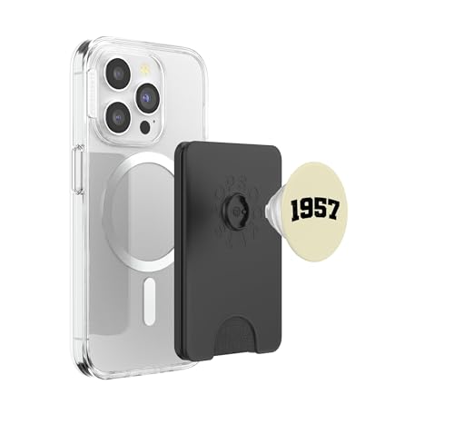 Diseño Arched Varsity 1957 en este PopSockets PopWallet MagSafe de estilo retro desgastado 3