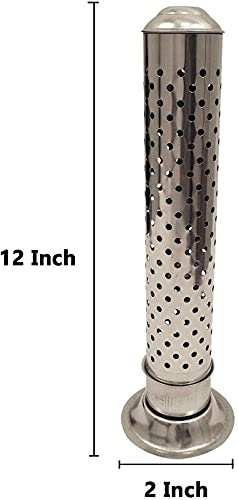 Khandekar (With Device Of K) Khandekar Stainless Steel Incense Holder For Incense Stick Tower Shaped Incense Ash Catcher Indoor Outdoor Use Steel Agarbatti Stand Incense Burner Holder For Positive Energy thumb #2