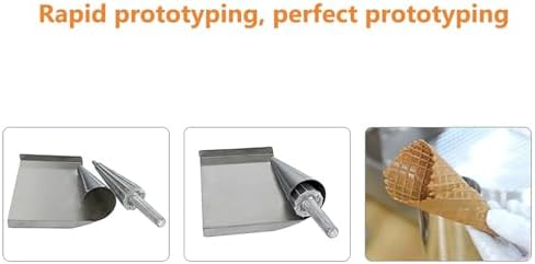 Nonstick Waffle Cone Maker - Cast Aluminum Roller Tool for Smooth, Clear Texture - Perfect for Home Kitchen, Bakeries & Snack Shops