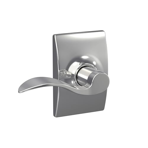 Image of SCHLAGE Accent Lever with Century Trim Hall and Closet Lock in Bright Chrome