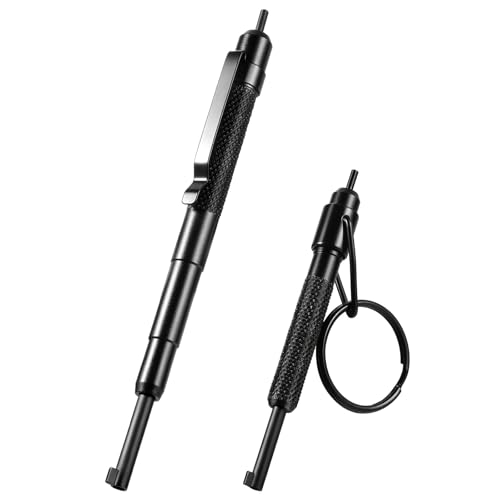 ESENHARBER 2-Pack Universal Handcuff Keys - Durable Carbon Steel Pocket Keychain Cuff Keys (4.75" & 3.6") for Law Enforcement, Emergency, and Training Use