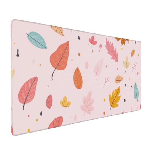 Alfombrilla ratón rosa con base de goma antideslizante e impermeable de 80 x 30 cm 2