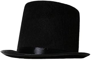 TOP HAT - FELT HAT WITH BLACK SATIN BAND VICTORIAN HALLOWEEN FANCY DRESS (PACK OF 1)