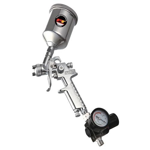 Performance Tool M705 Gravity Feed HVLP Touch-Up Gun for Precise and Efficient Painting Jobs in Tight Spaces and Hard-to-Reach Areas