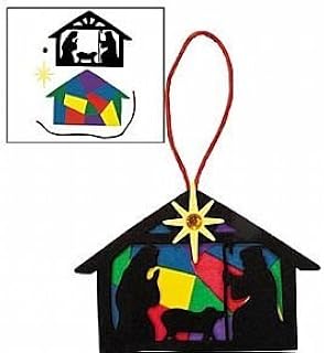 Download Amazon Com 12 Christian Nativity Silhouette Foam Christmas Ornament Craft Kits Home Kitchen PSD Mockup Templates