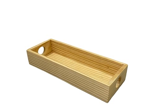 Image of Wooden Vanity Tray Organizer Rectangular Bathroom Counter Tray Decorative Organizer for Perfume Jewellery Makeup Storage Serving Tray for Kitchen Countertop (7.5 inchX7.5 inch Inch) (Large)