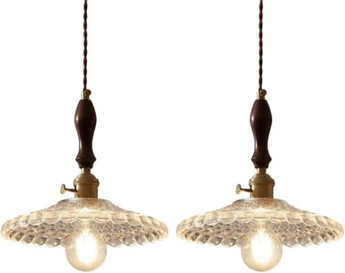 Lámpara colgante que evita reflejos en la isla de cocina gracias al cristal