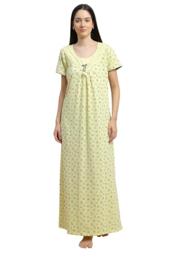 Image of 9shines Label Premium Cotton Blend Nighty Night Gown Nightdress for Women (New 5257)