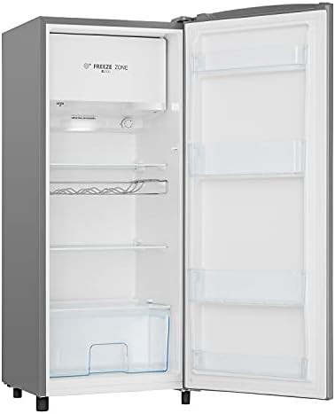 Hisense RR220D4ADF 52cm Freestanding Retro Fridge - 149 litre capacity - Auto Defrost - Wine Rack - Silver - F Rated