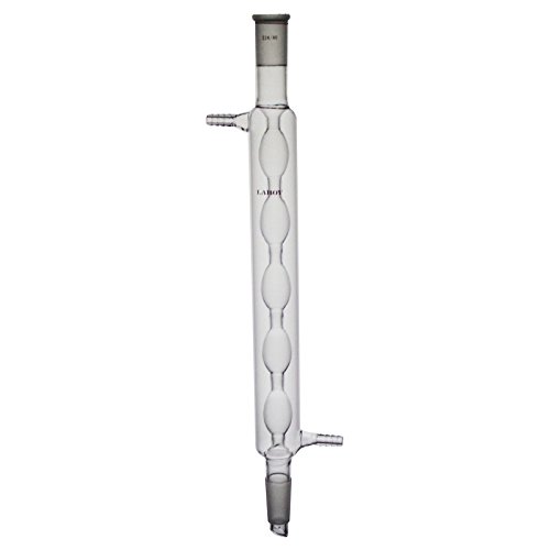 Laboy Glass Allihn Condenser For Reflux & Apparatus With 24/40 Joints 300Mm In Length Organic Chemistry Lab Glassware With Glass Hose Connections #TOP3