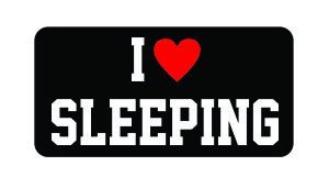 3pcs I love sleeping funny hard hat/helmet vinyl decal sticker