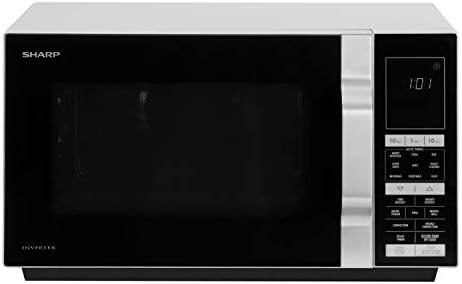 Sharp R890S Combination Flatbed Microwave Oven with inverter, 28 Litre capacity, 900W, Silver
