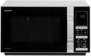 Sharp R890S Combination Flatbed Microwave Oven with inverter, 28 Litre capacity, 900W, Silver