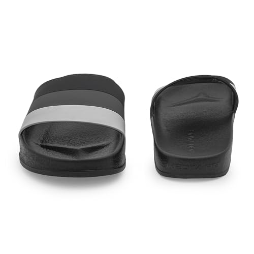 Image of Red Tape Womens Sliders in Slate Blue | Casual Pool Sliders | SLATE BLUE | 3 UK