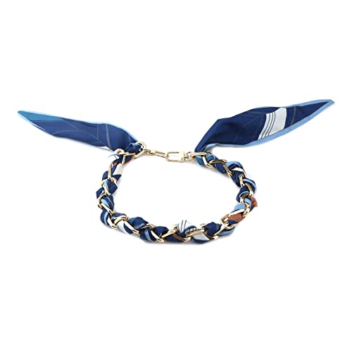 Image of Silk Scarf Purse Chain Strap Handbag Handle Replacement Elegant Bag Decoration for Ladies Bag