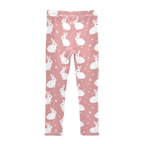 Rabbit Flower Bunny Girls Casual Leggings for Kids Printed Long Pant Bottoms Stretch and Soft2