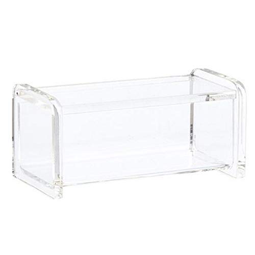 Porta Cotonetes Retangular em Acrílico Transparente Organizador de Mesa