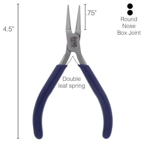 image for The Beadsmith Round-Nose Pliers for Bending and Looping Wires, Jewelry