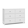 Graco teddi 6 drawer double dresser whitegreenguard gold certified interlocking drawer system pre installed drawer tracks includes two sets of knobs for personalization  urban country home decor