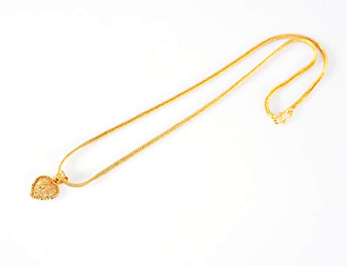 Image of Handicraft Kottage Chain Pandent Gold Plated Casual Necklace Jewellery for Women /Girl - Round