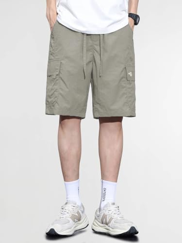 Image of TAGDO Men's Cotton Cargo Shorts with Multi Pockets | Lightweight Casual Outdoor Shorts Pant for Men | Elastic Waist Drawstring Utility Shorts for Hiking, Camping and Daily Wear (2048)