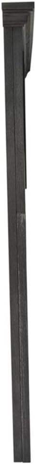Pemberly Row King Bed Headboard, Mahogany and Albizia Wood Veneers, Rustic Black Finish, Paneled Design, Modern Farmhouse Style, 82" W x 3.5" D x 50.5" H, Compatible with Universal Bedframes