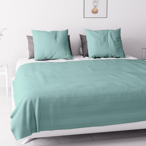 Couvre-lit bleu lagon Adele, une invitation au voyage