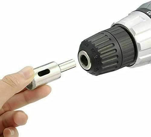 UPTODATETOOLS 10 Pcs 8mm-50mm Glass Hole Saw Drill Bit Set Cutting Remover Tools for Tiles Marble Granite Stone Ceramic DIY Diamond Hole Saw 3