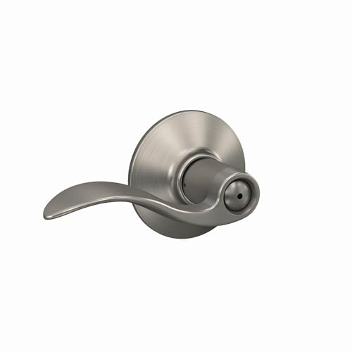 Image of SCHLAGE F40 Acc 619 Accent Door Lever,Bed & Bath Privacy Lock,Satin Nickel,(Pack of 4)