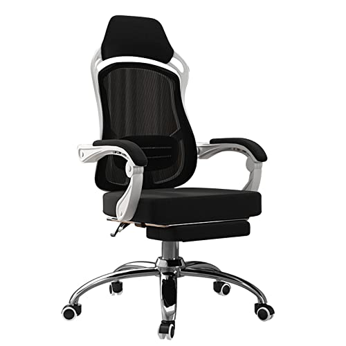 SYCARPET Swivel Bürostuhl mit einziehbarer Fußstütze, ergonomische Konferenz Executive Work Swivel Chair für Home Conference Office, Rütteln von Computerstuhl