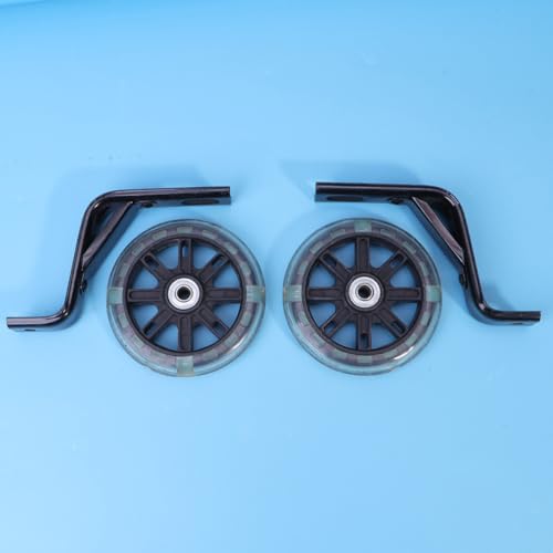 Ruedas de entrenamiento para bicicleta Mikinona con soporte de 18 pulgadas, estabilizadores auxiliares silenciosos con luz intermitente, color negro miniatura 7