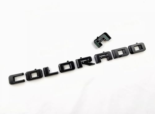 Image of Overlay Door Rear Emblems Letters 3D Badge Nameplate Replacement for 2023+ Colorado 3PCS (Matte Black)