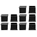TOOGOO(R) 10 Pcs 30mm x 30mm Furniture Foot Protector Square Rubber Covers Black
