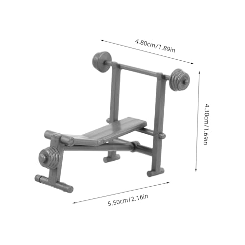 ifundom Puppenhaus Mini Hantelbank Hanteln DIY Puppenhaus Fitnessgeräte Miniatur Trainingsgeräte Puppenhaus Fitness Trainingszubehör Für Kleine Puppen