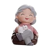 Kreative Statue für ältere Paare：Lebendiges Bild, elegante Linien, diese Großeltern-Statue ist perfekt für moderne Wohnkultur.