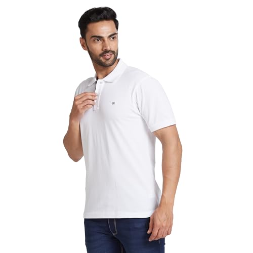 Image of Raymond Men Cotton Solid Regular Fit T-Shirt