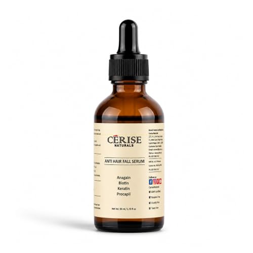 Image of Advanced Anti Hair Fall Serum with Anagain, Procapil, Saw Palmetto, Keratin & Biotin | Hair Growth Serum for Women | Helps Reduce Hair Thinning, Strengthen Roots & Promote Hair Growth | Scalp Treatment | 50ml